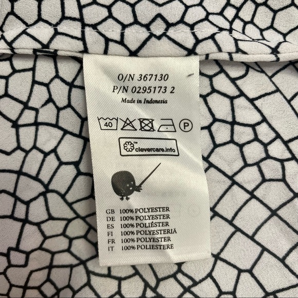 MONKI Flowy Pattern 3/4 Sleeve Button Down Women’s Small - Picture 6 of 7